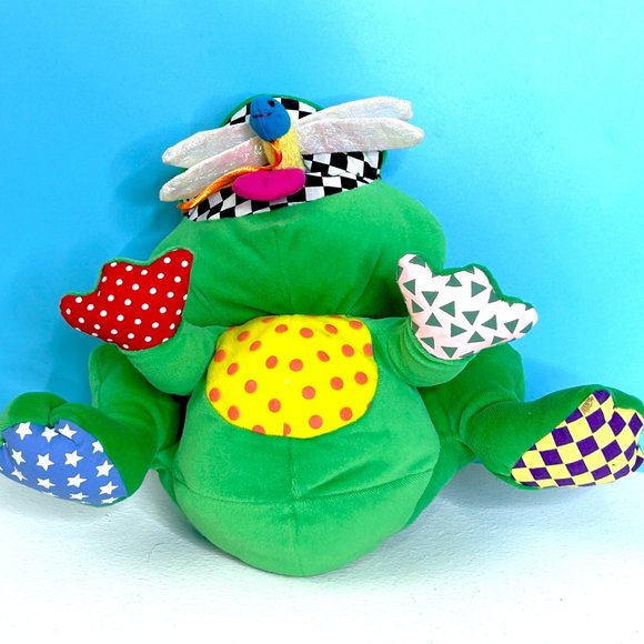 Vintage Nuby Luv n' Care Frog Baby Rattle Crinkle Sound 10" Plush Stuffed Animal - Picture 6 of 7